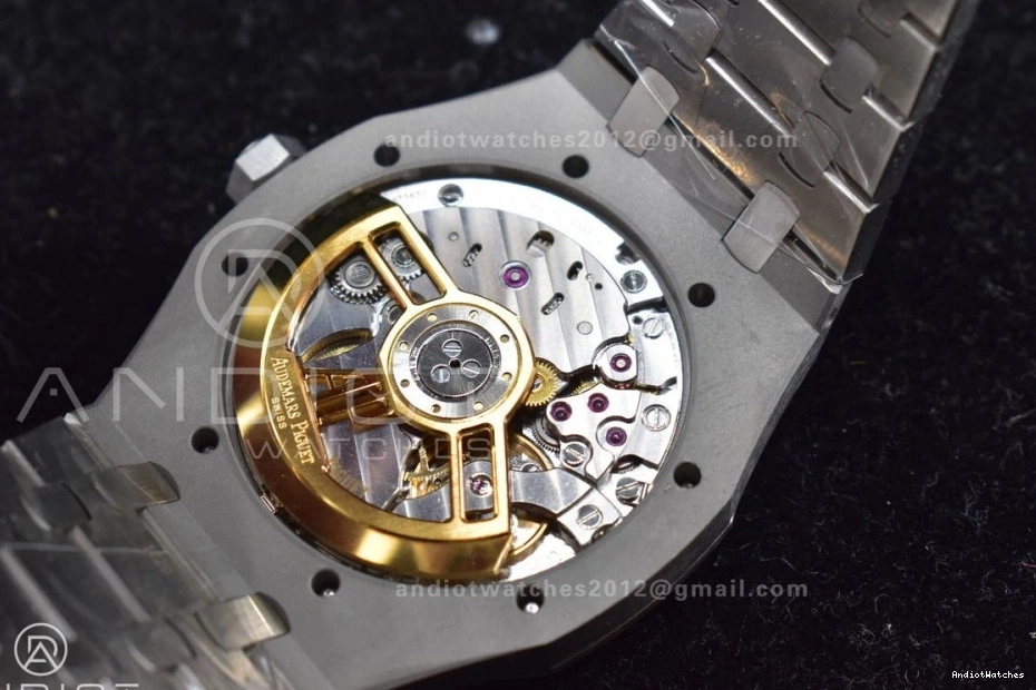 Textured SS 445 Dial Super Best 15500 1:1 Royal Edition 41mm on APSF Clone Lightweight A4302 Bracelet Blue SS Oak 0112